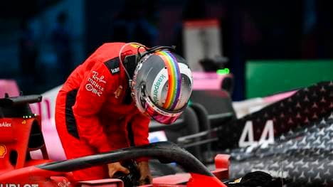 Beim Istanbul-GP warb Sebastian Vettel mit seinem Regenbogen-Helm für Diversity 