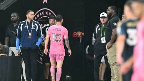Messi bei seiner Auswechslung