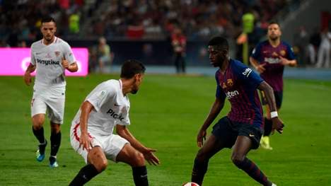Ousmane Dembele (r.) erzielte das entscheidende Tor zum Sieg