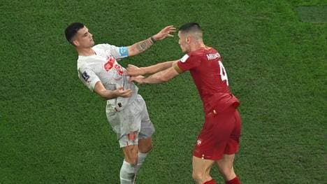 Xhaka (r.) sorgte für viel Unruhe