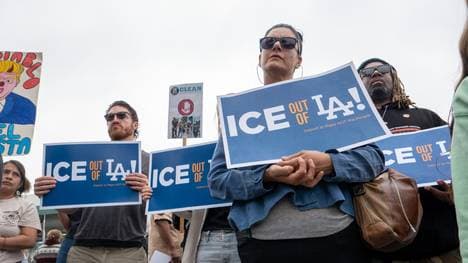 In Los Angeles wird gegen ICE-Razzien protestiert