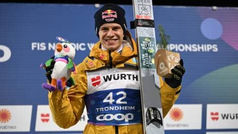 Andreas Wellinger nach Platz zwei auf der Normalschanze