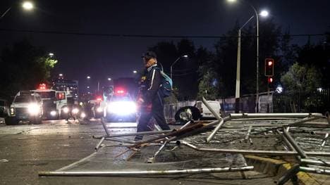 Chaos außerhalb des Monumental-Stadions