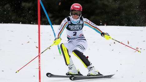 Lena Dürr kämpfte beim Slalom in Zagreb wie viele Läuferinnen mit schwierigen Bedingungen