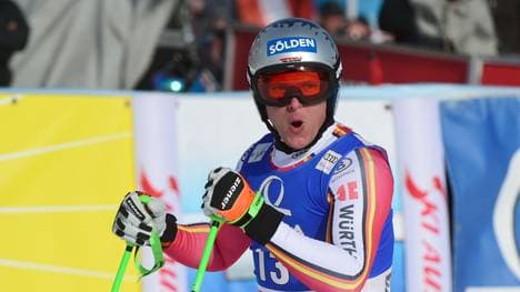 SAALBACH, AUSTRIA - FEBRUARY 13 : Thomas Dressen of Germany takes 1st place during the Audi FIS Alpine Ski World Cup Men's Downhill on February 13, 2020 in Saalbach Austria. (Photo by Alain Grosclaude/Agence Zoom/Getty Images)