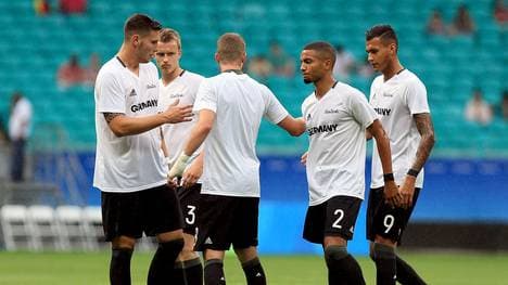 Vor der Duell der deutschen Mannschaft mit Mexiko lief das Hymnen-Ritual schief