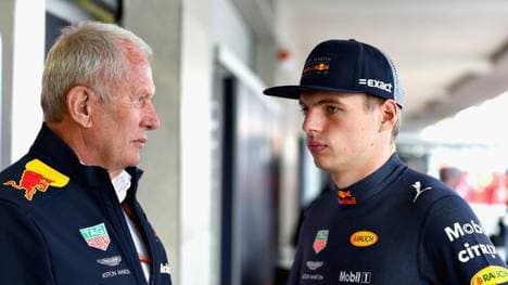 Helmut Marko (l.) und Max Verstappen von Red Bull
