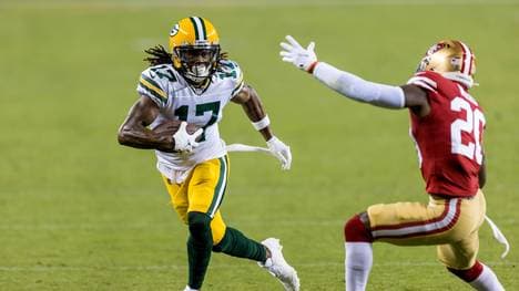 Davante Adams (l.) zeigte gegen die 49ers sein ganzes Können