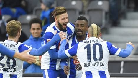 Herthas Stürmer Salomon Kalou trifft gegen Augsburg zum sechsten Mal