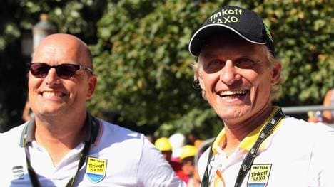 Ein Bild aus guten Zeiten: Tinkoff-Saxo-Manager Riis (l.) und Teamchef Tinkow