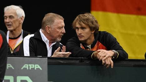 Boris Becker (l.) und Alexander Zverev (r.)