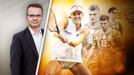 SPORT1-Redakteur Martin Volkmar honoriert die Leistungen von Angelique Kerber