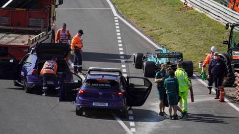 Der Aston-Martin von Sebastian Vettel gab in Zandvoort den Geist auf