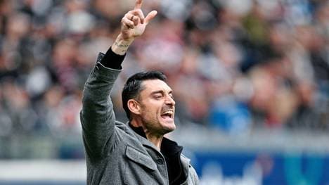 Kann SGE-Coach Albert Riera seine gute Bilanz gegen Leipzig ausbauen?