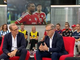 Bayern-Boss Jan-Christian Dreesen spricht im FIROCKX Doppelpass Klartext über Michael Olise. Dabei geht es um die angeblichen Angebote in der Sommerpause und die Bedeutung des Franzosen für den FC Bayern.