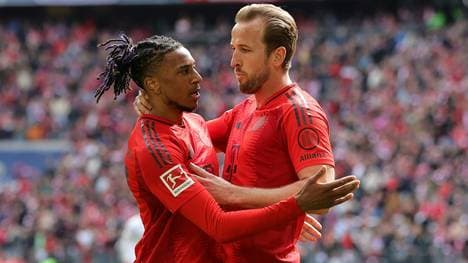 Kane (r.) darf in Leipzig nicht auf dem Platz jubeln