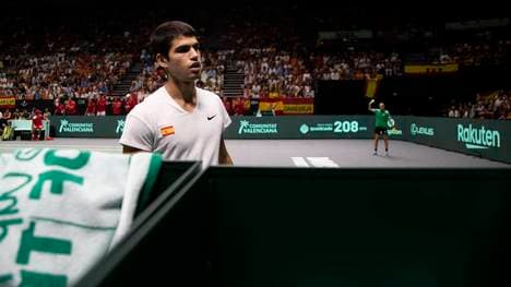 Carlos Alcaraz kassierte im Davis Cup für Spanien eine Niederlage