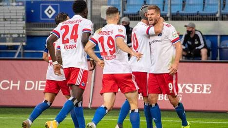 Simon Terodde (r.) erzielte einen Doppelpack