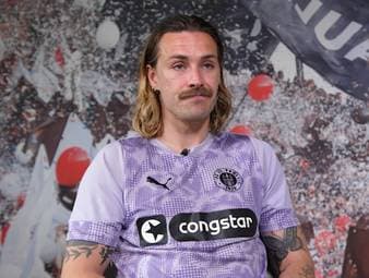 Jackson Irvine von St. Pauli blickt zuversichtlich auf das letzte Spiel im Abstiegskampf und glaubt an sich und sein Team.