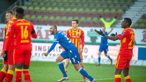 Daniel Gordon erzielte den entscheidenden Treffer für den KSC beim Sieg gegen Paderborn