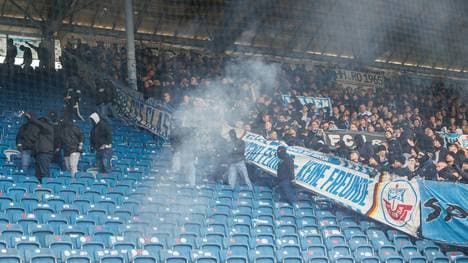 Ausschreitungen bei Rostock gegen Dresden im Februar