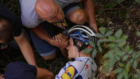 Remco Evenepoel war bei der Lombardei-Rundfahrt schwer gestürzt