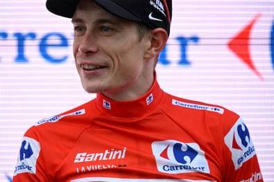 Improvisierte Siegerehrung bei Vuelta