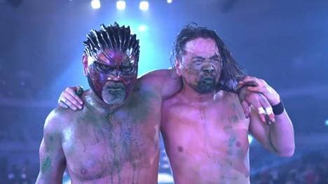 Shinsuke Nakamura besiegte den Great Muta (l.) in einem seiner letzten Matches