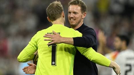 Julian Nagelsmann und Manuel Neuer im Jahr 2024