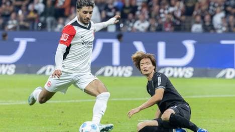 Omar Marmoush (l.) spielt für Eintracht Frankfurt