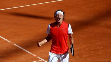 Alexander Zverev jubelt im Viertelfinale der Hamburg Open 2019