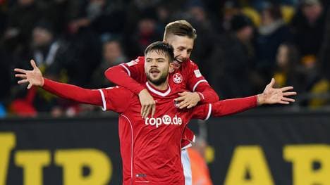 Lukas Spalvis (vorn) erzielte den Siegtreffer für Kaiserslautern