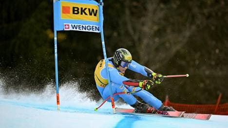 Giovanni Franzoni beim Super-G in Wengen
