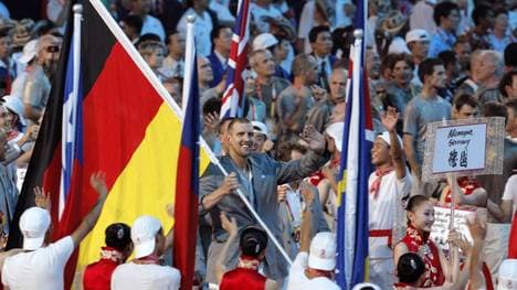 Als Fahnenträger führte Dirk Nowitzki das deutsche Team 2008 bei der Eröffnungsfeier ins Stadion