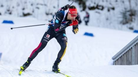 Philipp Nawrath auf der Strecke in Ruhpolding