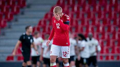 Kasper Dolberg bei der 0:2-Niederlage Dänemarks gegen Belgien
