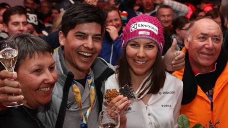 Wendy Holdener und ihr Bruder Kevin (l.)