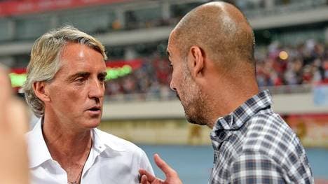 Roberto Mancini und Pep Guardiola