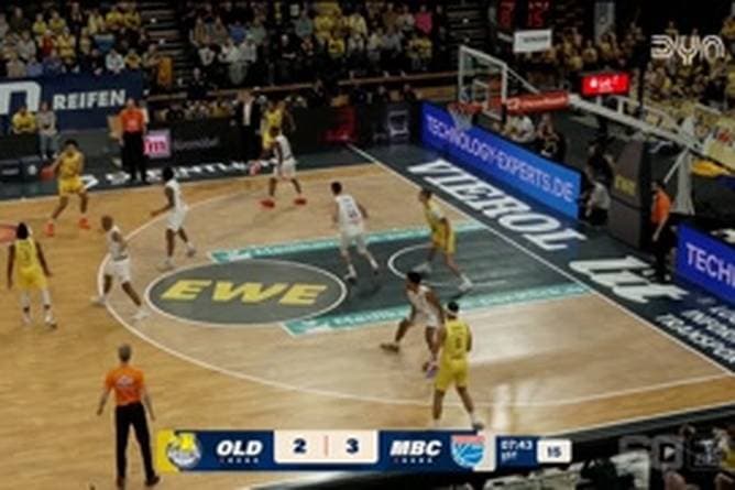 Spiel Highlights zu EWE Baskets Oldenburg - SYNTAINICS MBC