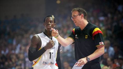 Chris Fleming und Dennis Schröder beim EM-Test gegen Tschechien