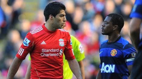Luis Suarez, FC Liverpool, Patrice Evra, Manchester United