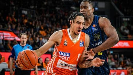 Durchsetzungsstark: Ulms Noa Essengue (li.)