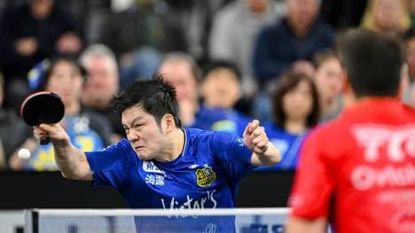 Fan Zhendong im Duell mit Dimitrij Ovtcharov 