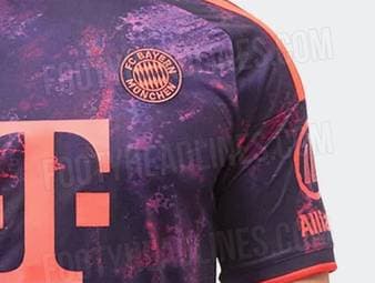 Laut Footyheadlines soll das neue dritte Trikot des FC Bayern München für die Saison 2026/27 in einem marineblau-lila Design mit orangeroten Logos erscheinen. Ob das Trikot jedoch so aussieht, das bleibt abzuwarten. 