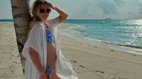 Anna Gandler erholte sich auf den Malediven von einem harten Winter