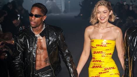 Travis Scott bei einem Auftritt auf der Pariser Fashion Week 2024