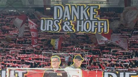 Die Union-Fans danken Fischer und Hoffmann