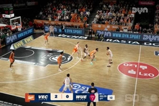 Spiel Highlights zu RASTA Vechta - Fitness First Würzburg Baskets