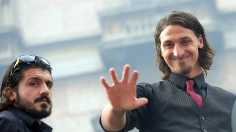 AC Milan's Swedish forward Zlatan Ibrahi