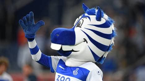 Maskottchen Ennatz war trotz des Sieges nicht zum Feiern zumute